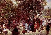 Adolph von Menzel Nachmittag im Tuileriengarten Spain oil painting artist